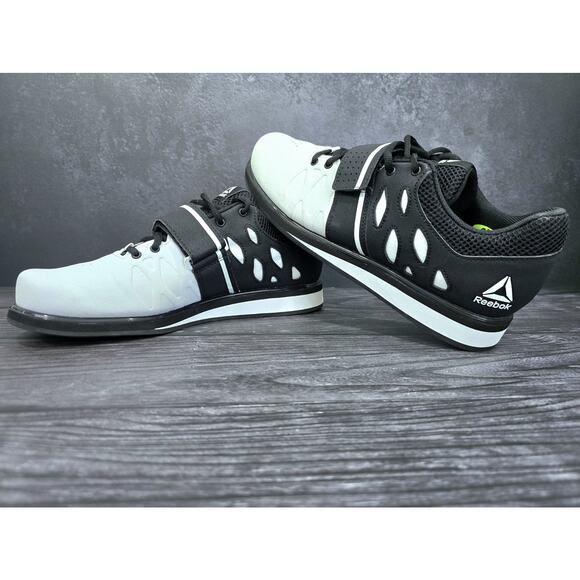 - Reebok Lifter PR Black/White Men's Lifting Shoe SZ 8-1/2! - Picture 1 of 7
